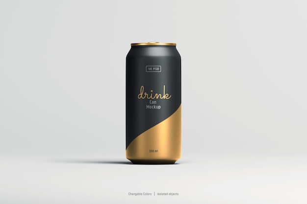 Frisdrank of bierblik Mockup vooraanzicht