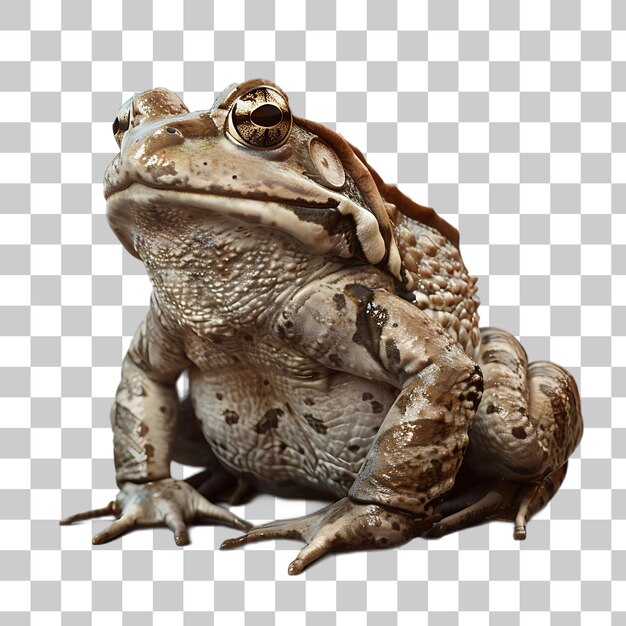 PSD frog sitting on white floor