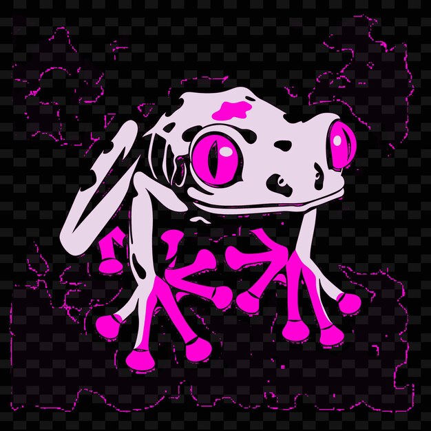 PSD a frog that is on a black background