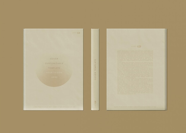 Front and Back Book Cover Mockup