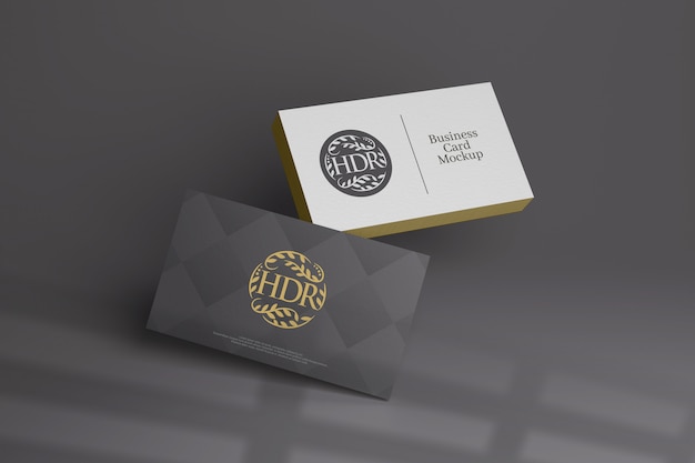 PSD front and back business card mockup