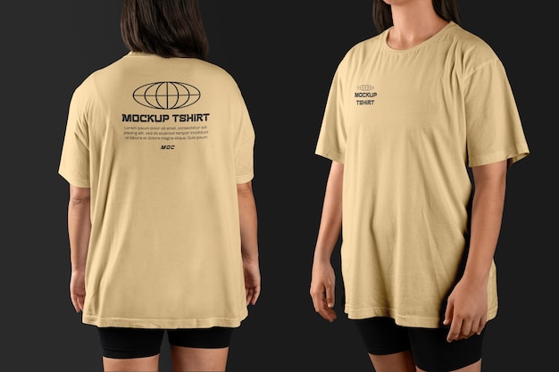 Front and back clothing mockup