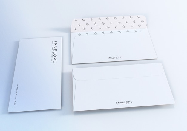 Front and back side envelope mockup design