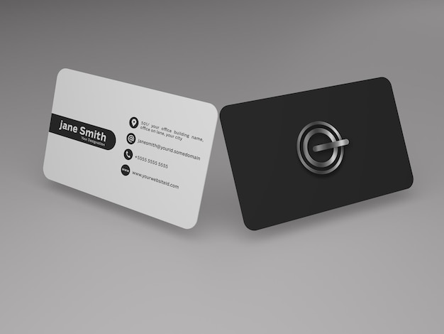 Front  and Back side Visiting Card Mockup