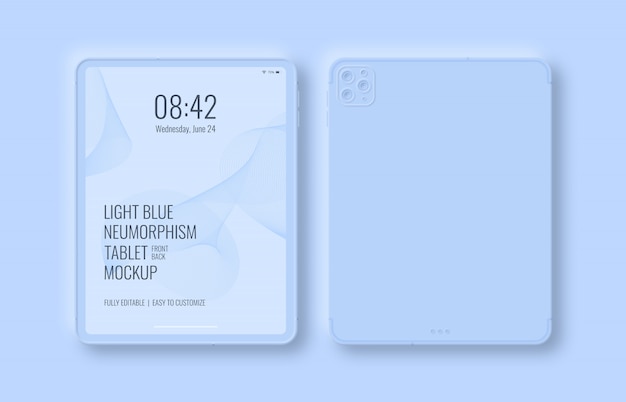 Front and back of tablet mockup