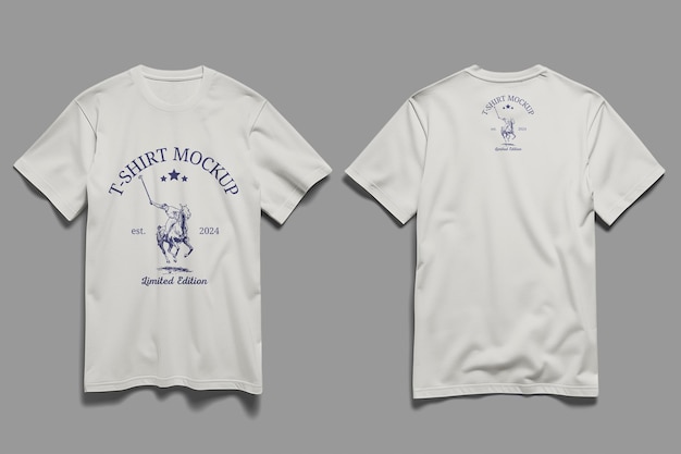 Front and Back View Tshirt Mockup