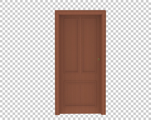 front door isolated on background 3d rendering illustration