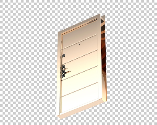 PSD Входная дверь изолирована на прозрачном фоне 3d рендеринг иллюстрации