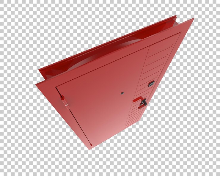 PSD front door isolated on transparent background 3d rendering illustration