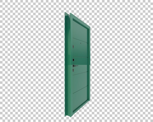 PSD front door isolated on transparent background 3d rendering illustration