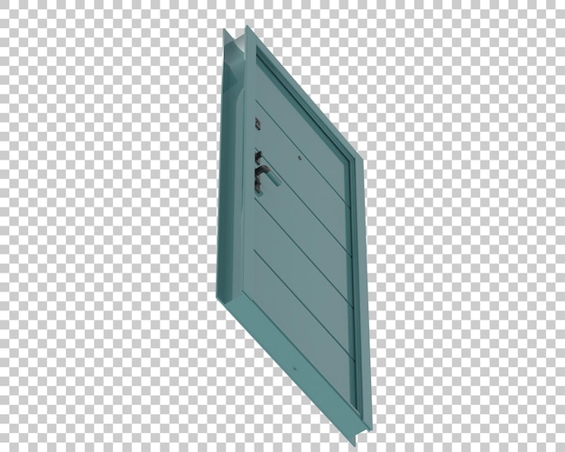 PSD front door isolated on transparent background 3d rendering illustration