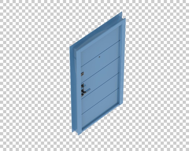 PSD front door isolated on transparent background 3d rendering illustration