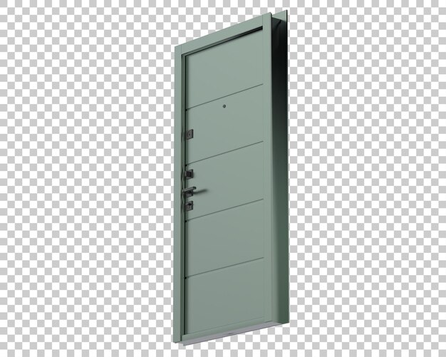 PSD front door isolated on transparent background 3d rendering illustration