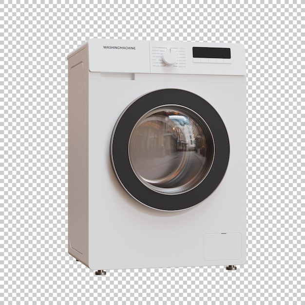 front loading washing machine 3d render illustration design element