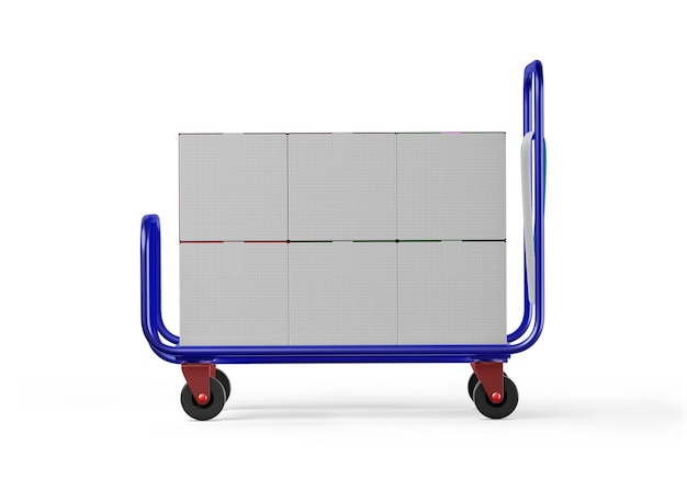 PSD front side hand truck mockup