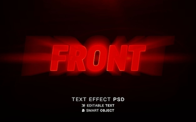 PSD front text effect