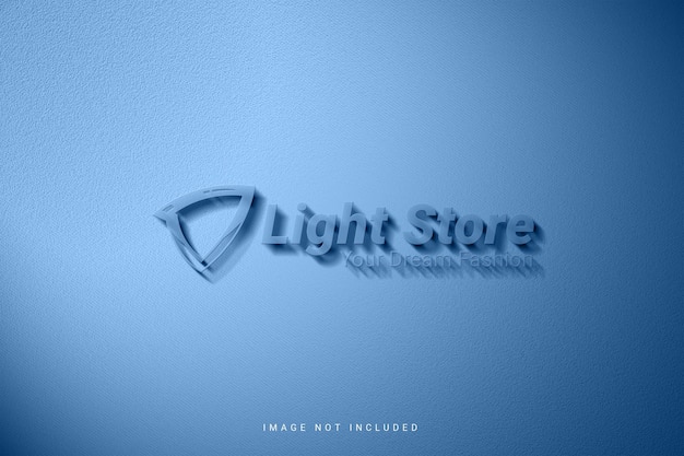 PSD front view 3d logo mockup