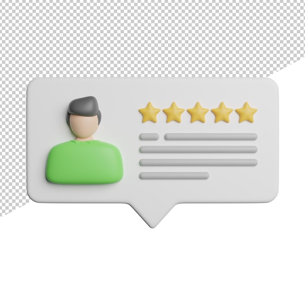 front view 3d rendering icon illustration on transparent background