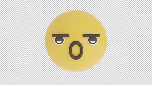 PSD front view amazed 2 emoji png