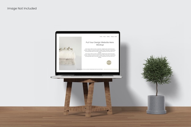 Front View angle  Laptop Screen Device  Mockup