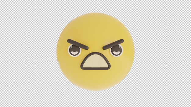 PSD vista frontale brutta emoji png