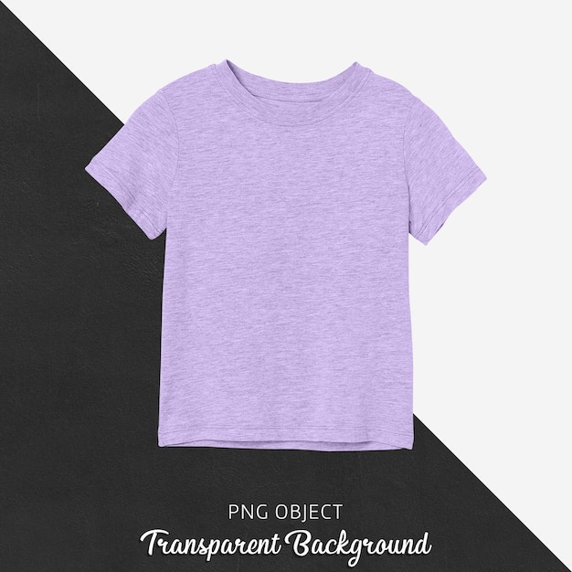 Front view of basic purple children tshirt mockup