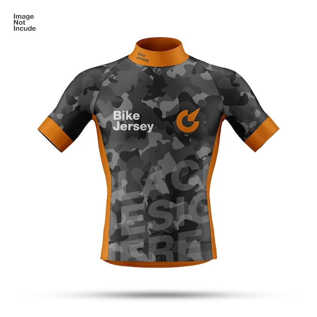 Front view of bicycle jersey mockup