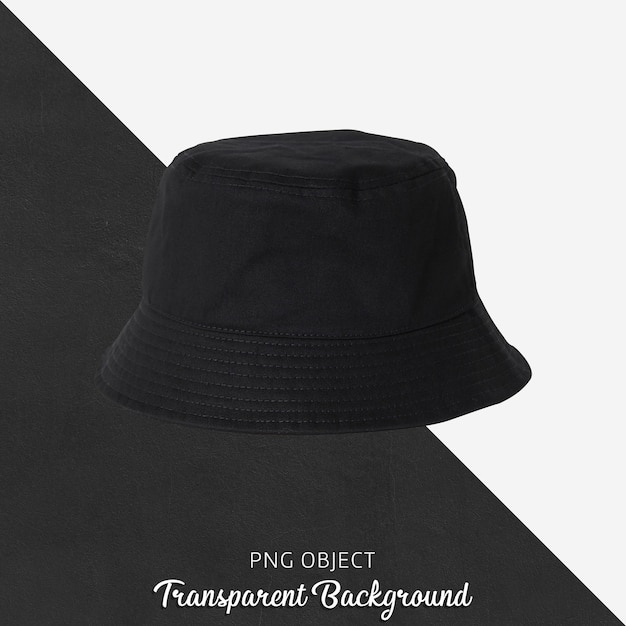 Vista frontale del mockup di cappello nero