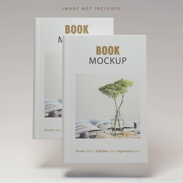 PSD front view books cover presentation mockup