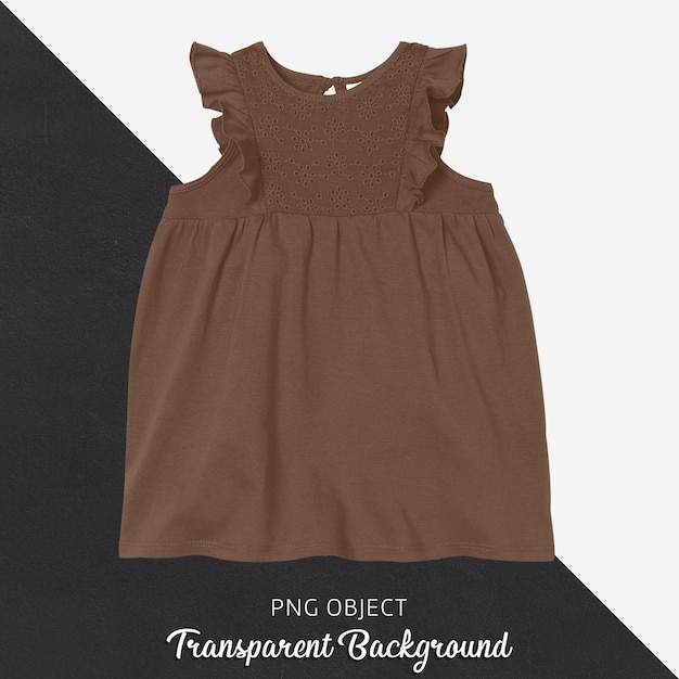 Front view of brown dress mockup