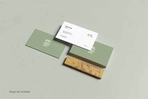 Мокап визитной карточки спереди для демонстрации вашего дизайна клиентам