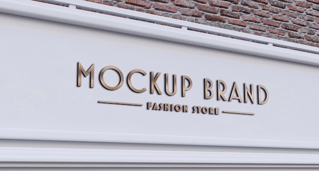 PSD front view of business mockup sign design
