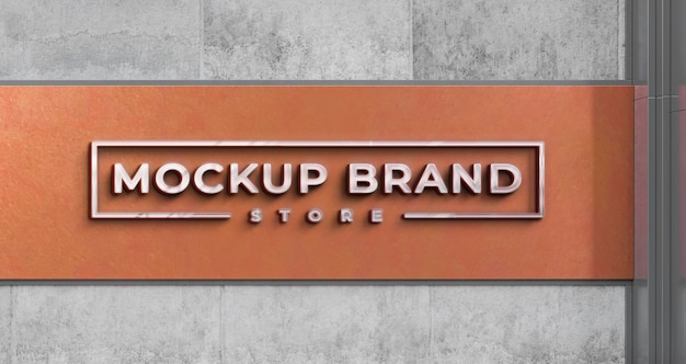 PSD front view of business mockup sign design