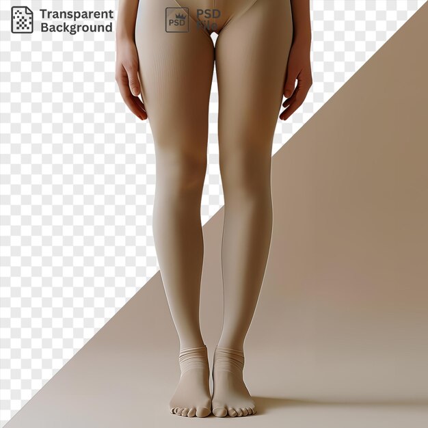 Front view capture a pair of tights sand nylon material fabric label material material material material material material material material material