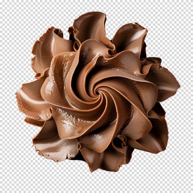 PSD vista anteriore del dessert al cioccolato