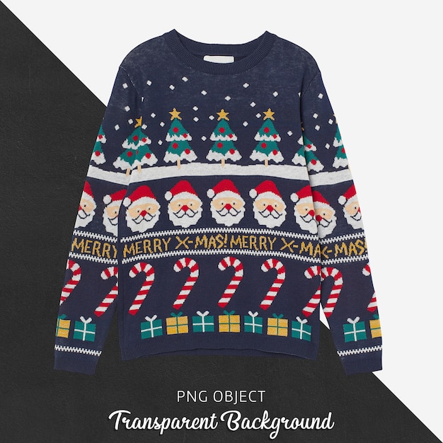 Front view of christmas unisex sweater mockup