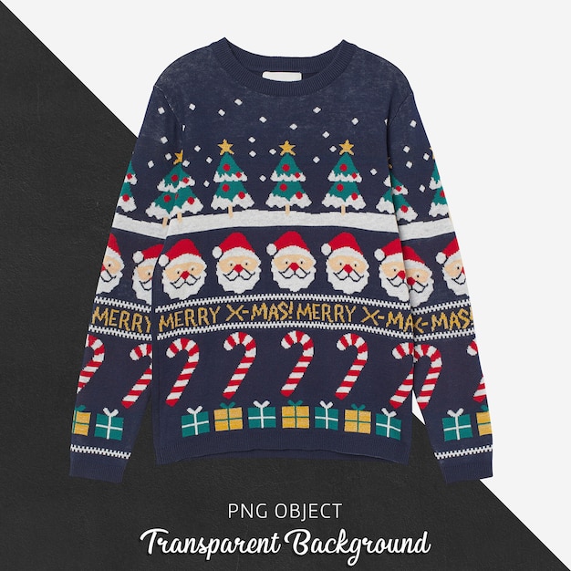 PSD vista frontale del mockup maglione unisex di natale