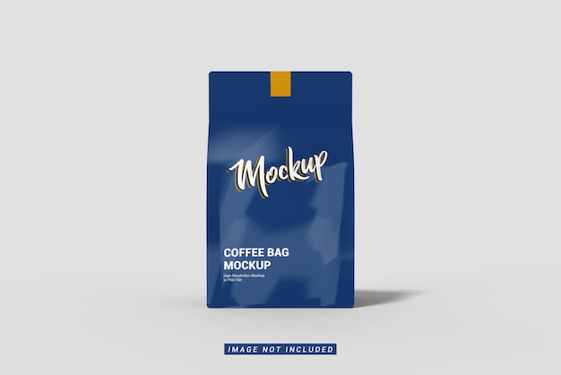 Front view of coffee bag mockup