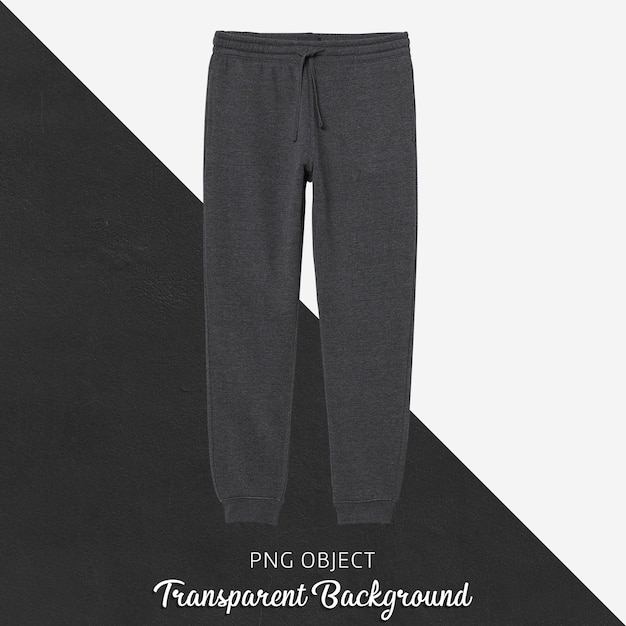 Premium PSD  Front view of dark gray sweatpants mockup