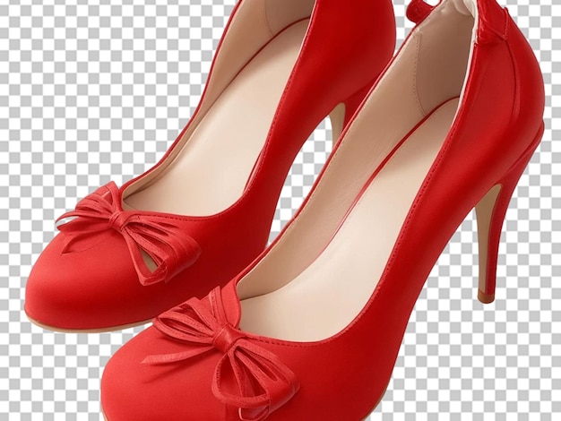 PSD front view of designer red stiletto heels mockup