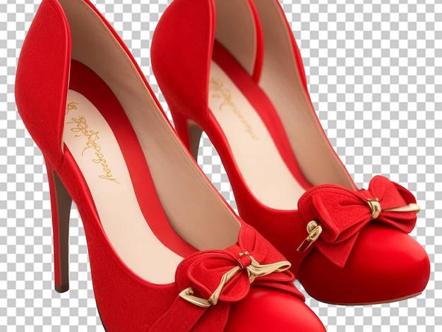PSD front view of designer red stiletto heels mockup