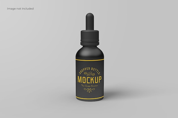 Front view dropper bottle mockup