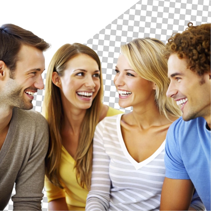 PSD front view of friends spending time together