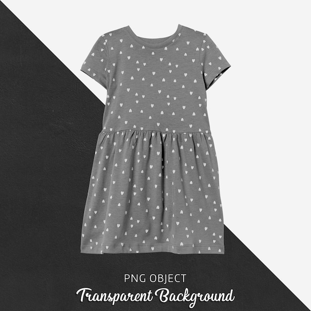 Front view of gray children dress mockup