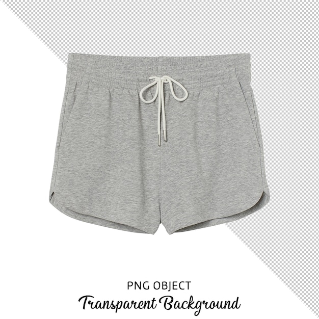 PSD front view of gray woman sport short isolated