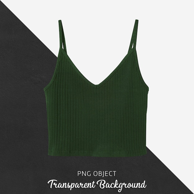 PSD front view of green basic top tank mockup