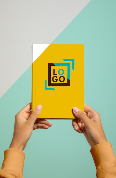 front view of hand held book