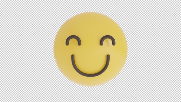 PSD front view happy emoji png