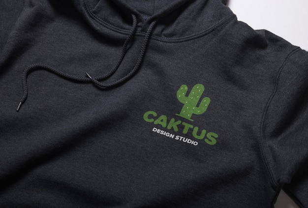 PSD front view of hoodie mockup design isolated
