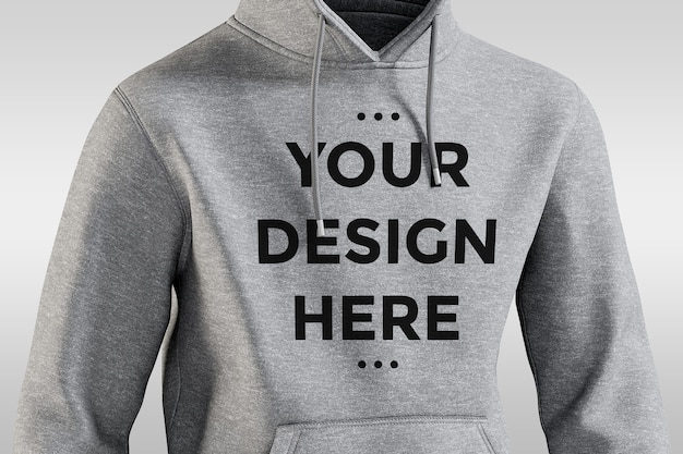 PSD front view hoodie mockup isolated